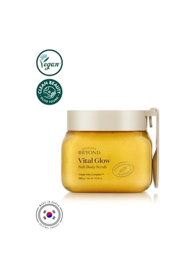 Vital Glow Tuzlu Vücut Peelingi Vitamin C E B12 Çift Tuz Arındırıcı Scrub 500 G