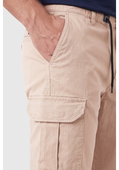 Rizzup Erkek Slim Fit Likralı Taş Kargo Jogger Pantolon İpli Bel Lastikli Paça 1601569