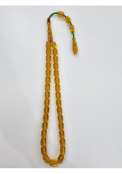 Zeyzun Usta İmzalı Sıkma Kehribar Tespih 8,5 X 12 Mm Kapsül Kesim
