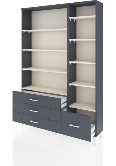 Arges Dolap 9 Raflı 4 Çekmeceli 132x30x195 Antrasit-aytaşı/antrasit Aytası/antrasıt Arges Dolap 9 Raflı 4 Çekmeceli 132x30x195 Antrasit-aytaşı/antrasit Aytası/antrasıt