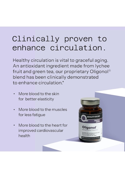 Oligonol Made From Lychee Fruit And Green Tea 30 Veg. Capsules