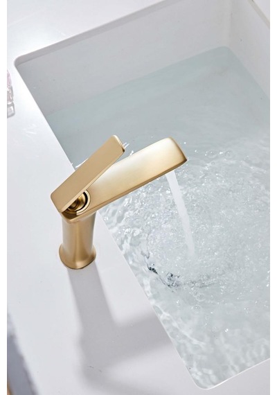 Forma Kısa Lavabo Bataryası Mat Pırınc-altın Mat Pirinç Altın