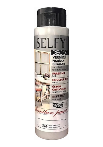 Rich Selfy Decor Vernikli Boya 500Cc - Country Grey 5864