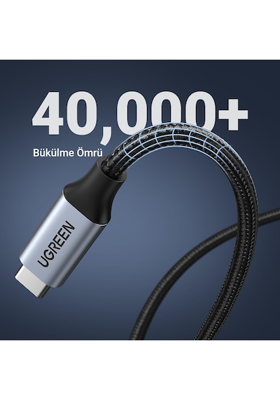 Gen2 100 W Thunderbolt 3 Type-c To Type-c Örgülü Uzatma Kablosu 1 Metre