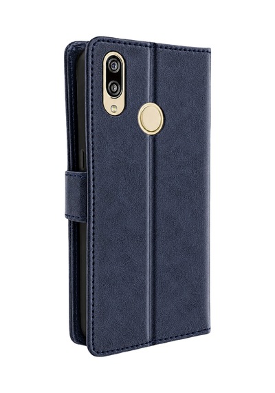 Newface - 818 - Huawei Y7 2019 Trend S Plus Kapaklı Telefon Kılıf - Csmo-tex - - Lacivert