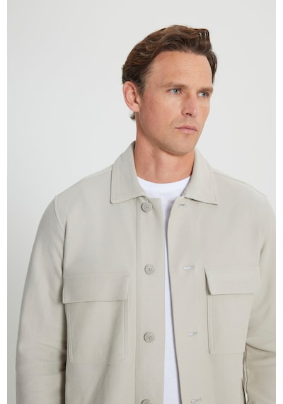 AC&Co / Altınyıldız Classics Erkek Bej Standart Fit Normal Kesim Gömlek Yaka %100 Pamuk Mont Bej AC&Co / Altınyıldız Classics Erkek Bej Standart Fit Normal Kesim Gömlek Yaka %100 Pamuk Mont Bej
