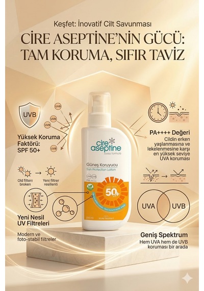 Cire Aseptine Spf50+ Güneş Koruyucu 200 Ml