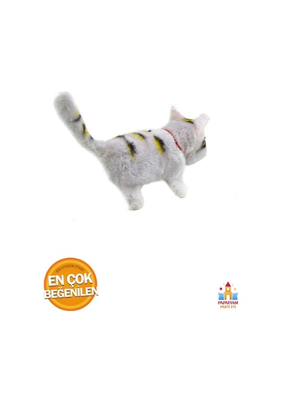 Yürüyen Miyavlayan Peluş Kedi Oyuncak: Sevimli Hareketleriyle Çocukları Büyülüyor Beyaz