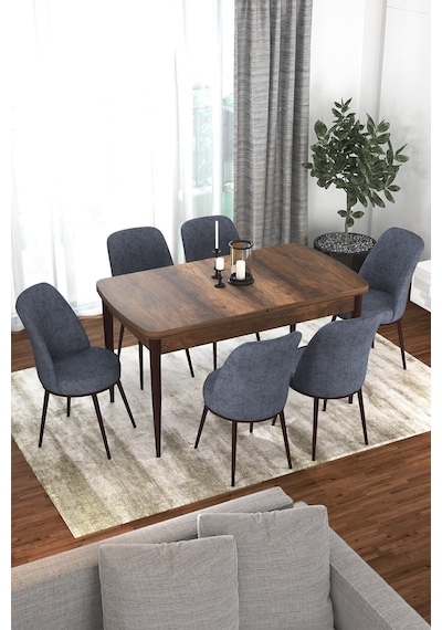 Canisa Kor Serisi 70x114 Açılabilir Mutfak Masası Takımı Barok Desen Masa 6 Füme Sandalye Masa Barok Sandalyeler Füme Canisa Kor Serisi 70x114 Açılabilir Mutfak Masası Takımı Barok Desen Masa 6 Füme Sandalye Masa Barok Sandalyeler Füme