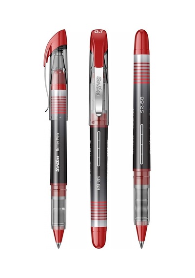Kırmızı Pilot Kalem Sr-68 Roller Pen 10 Adet Scrikss Pilot Kalem 0.7 Mm Roller Uçlu Pilot Kalem İnce Uçlu Likit Mürekkep Kırmızı