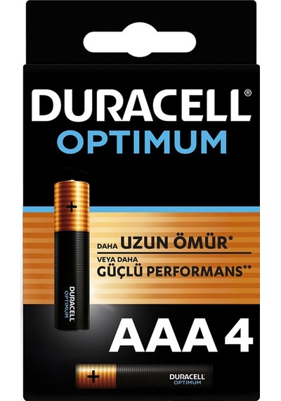Duracell Optimum AAA Alkalin İnce Pil 4'lü Blister