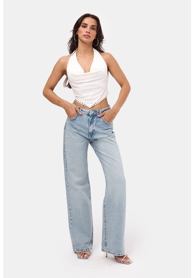 Kadın Açık Kot Doris 4s6-32 Straight Fit Yüksek Bel Denim Jean Kotrengid1