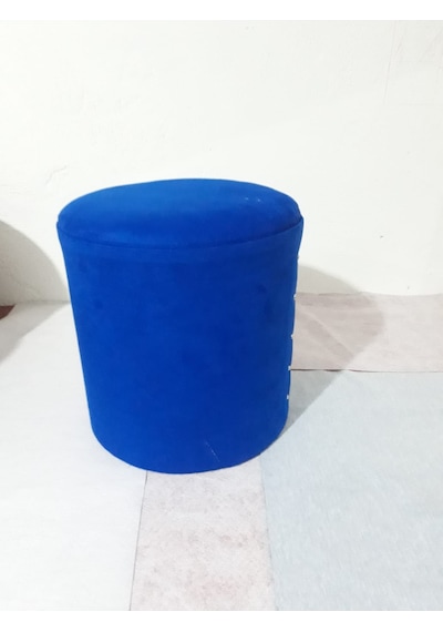 Nesilhomee-Ticaret Silinebilir Nubuk Ve Soho Kumaş Oval Puf