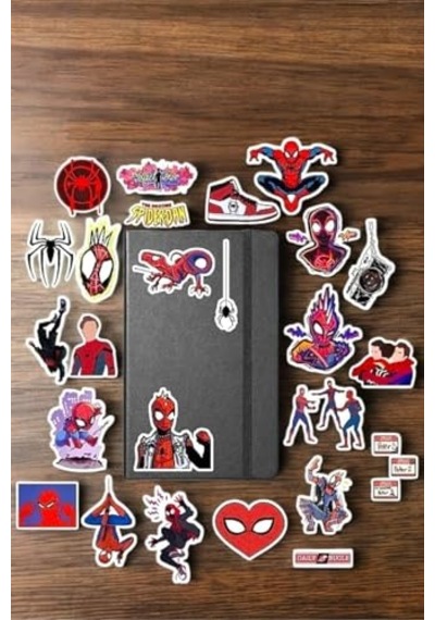 Spiderman Sticker Paketi/bullet Journal Defter Çıkartma Ajanda Laptop Etiket, 8646549864156 Abanoz