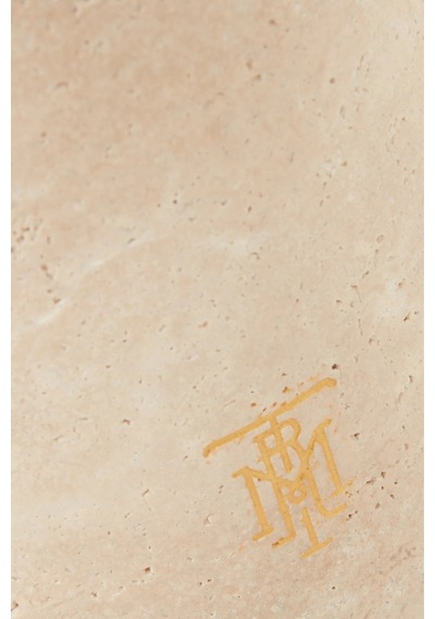 Montroi Travertine Candle Holder 280g Mum Uyumlu Traverten Mumluk Bej