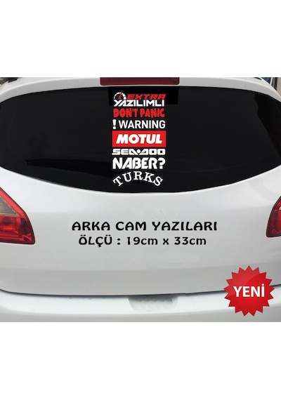 naber türk extra yazılım cam yazısı sticker set