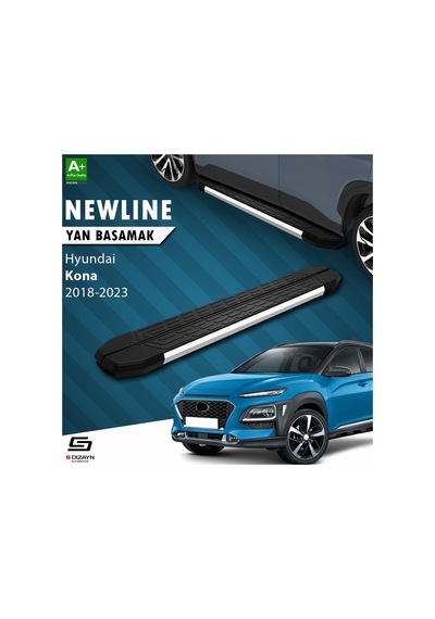 S-dizayn Hyundai Kona Newline Krom Yan Basamak 173 Cm 2018-2023 A+ Kalite