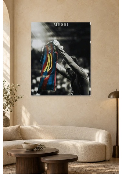 Fida Messi 10 Numaralı Formayı Kaldırırken Canvas Tablo