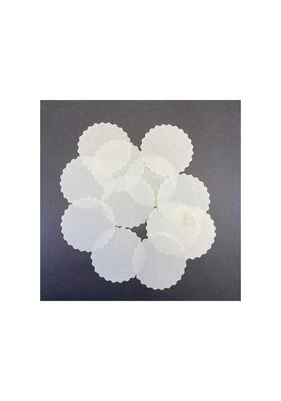 2500 Adet Tek Kullanımlık Beyaz Desenli Kağıt Bardak Altlığı 80 Mm Diğer