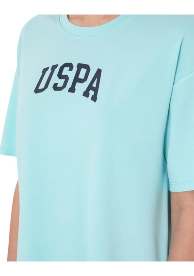 U.S. Polo Assn. Kadın Modal Karışımlı Bisiklet Yaka Mini Boy Örme Elbise Mint