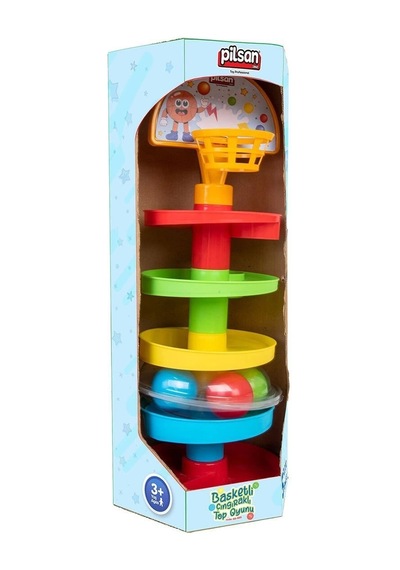 03 653 Basketli Çıngıraklı Top Oyunu -pilsan Oyuncak
