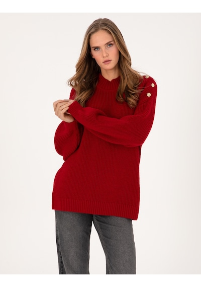 Pierre Cardin Kadın Kırmızı Kazak /triko 50316342-vr030 Kırmızı