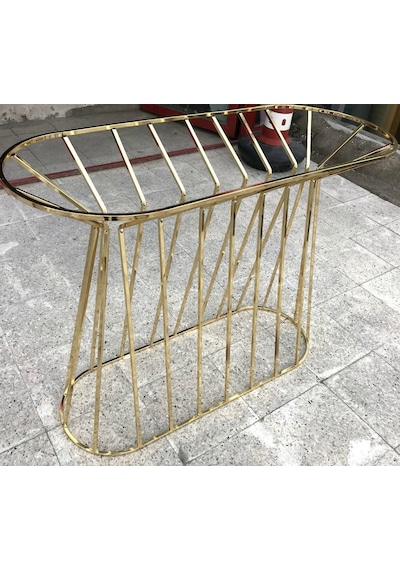 Dresuar Cadde Model Metal Gold Renk Kaplama Temper Cam Ayna Kutuda Sevk El Yapım Gold