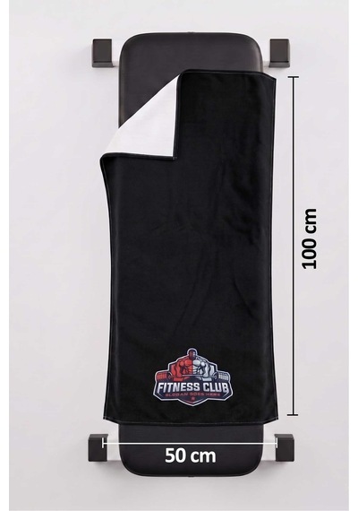 Sports Dijital Baskılı 50x100 Cm Spor Havlusu Sport5 Siyah