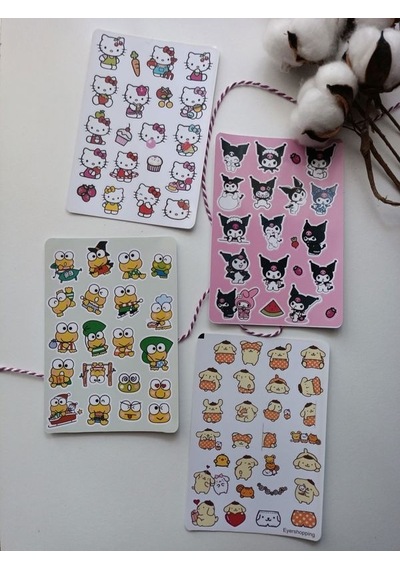 Sanrio Hello Kitty 88 Adet Etiket Sticker Set