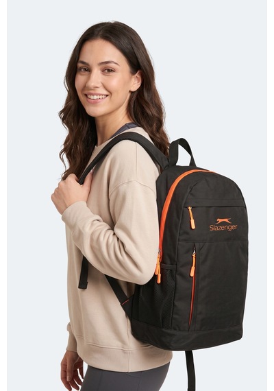 Slazenger Favento Unisex Siyah / Turuncu Omuz Sırt Çantası