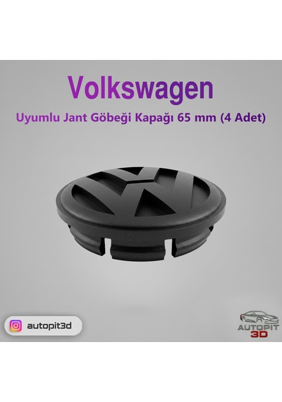 Volkswagen Uyumlu Jant Göbeği Kapağı 65 Mm 4 Adet