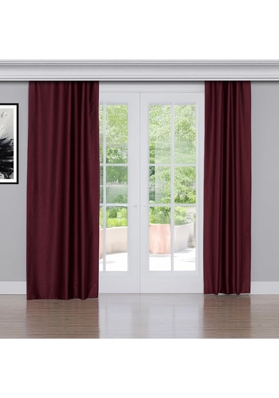 Fabric Design Blackout Açık Bordo Karartma Özellikli Fon Perde 200 X 270 Çok Renkli