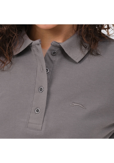 Slazenger VERA I Kadın Polo Yaka Koyu Gri Tişört
