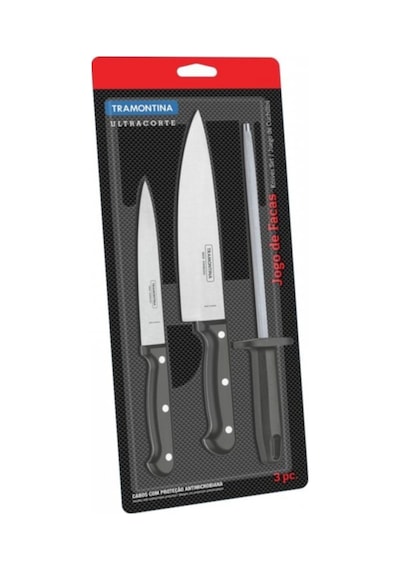 Tramontina 23899/072 Bıçak 3'lü + Masat Seti Blisterli