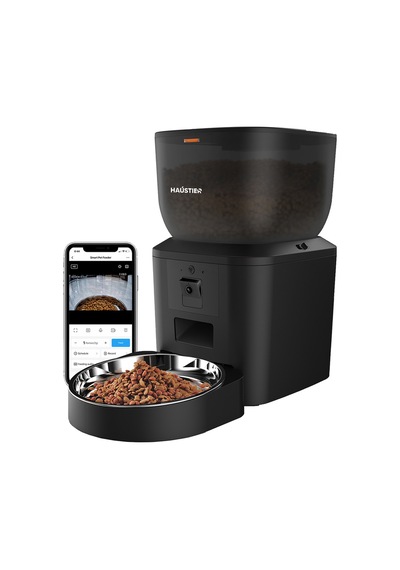 Qq029 Kameralı 1080p Gece Görüş, Akıllı Otomatik Kedi Köpek Mama Kabı, 2.4ghz/5ghz, 4lt, Metal Kase