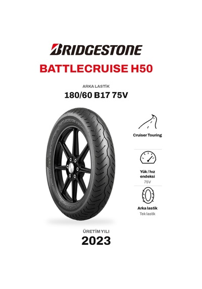 Bridgestone Battlecruise H50 180/60 B17 75v Arka Motosiklet Lastiği