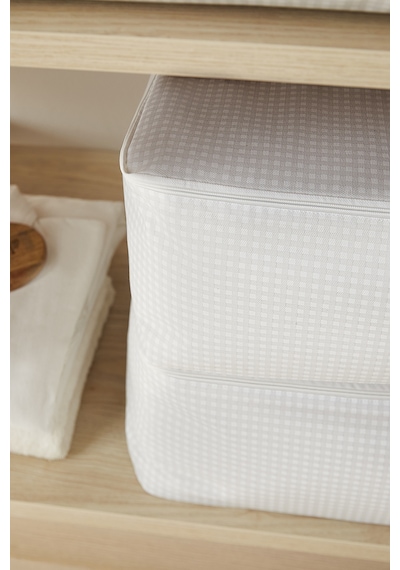 Home Wave 4'lü Mega Boy Gri Pötikare Baza Altı Hurç Set 74 x 46 x 22 cm