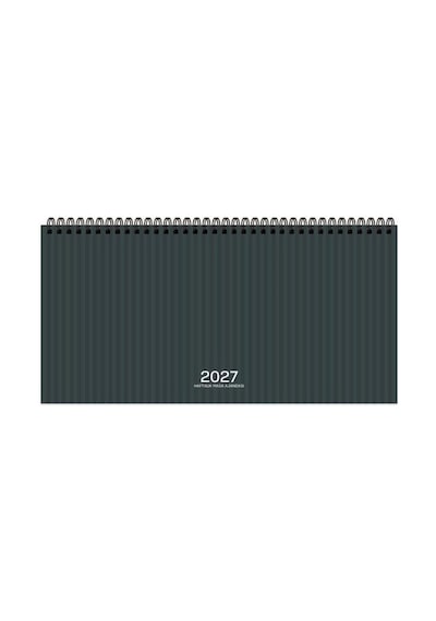 Keskin Color 2027 Haftalık Spiralli Masa Ajandası 16x33,5 Cm Aj-66 Çizgili