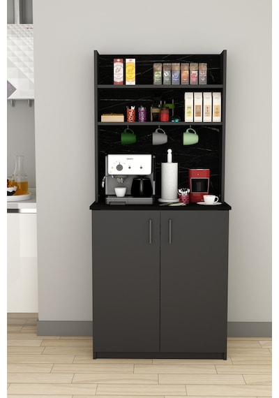 Asra Trend Kahve Köşesi KAHVE01 %100 MDF Çok Amaçlı Mutfak Dolabı Antrasit - Royal Mermer Asra Trend Kahve Köşesi KAHVE01 %100 MDF Çok Amaçlı Mutfak Dolabı Antrasit - Royal Mermer