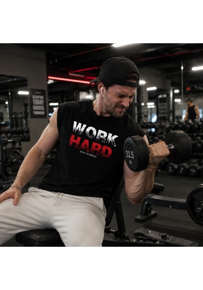 Urbantrendstore Baskılı Premium Fitness Sporcu Atleti Gym Tişört %100 Pamuklu T-shirt Açık Siyah