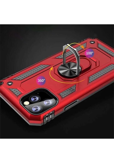 Apple Uyumlu iPhone 11 Pro Max Yüzüklü Standli Vega Kilif Ekran Koruyucu 510330937
