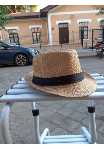 Salarticaret Unisex Fötr Şapka Paper Kumaş Bej Rengi Bej