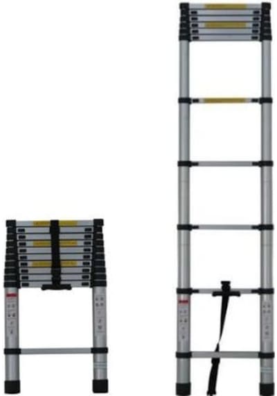 11 Basamaklı Tek Taraflı Teleskopik Alüminyum Merdiven 3,2 Metre