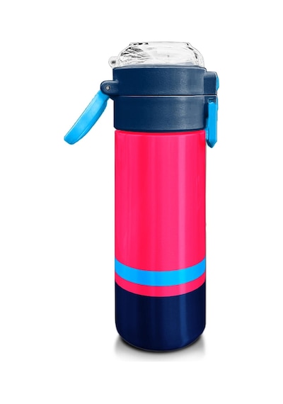 Coral High Kids Neon Mercan Lacivert Pipetli Ve Direkt İçim Çelik Termos 500 Ml 31823 Neon Mercan