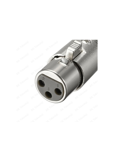 Xlr 3-Pin Dişi Lehim Tipi Metal Enstrüman Konnektörü
