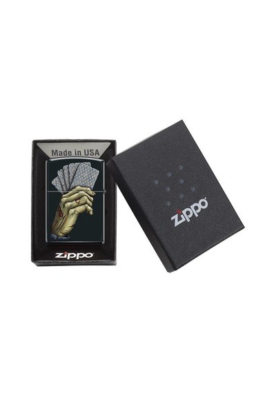 Zippo Dead Man's Hand Black Matte Dizayn Çakmak Siyah