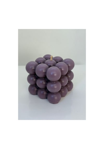Şeffaf Kutulu Mor Bubble Mum-doğal Soya Wax Dekor Mum Düğün, Nişan, Kına,hediyelik