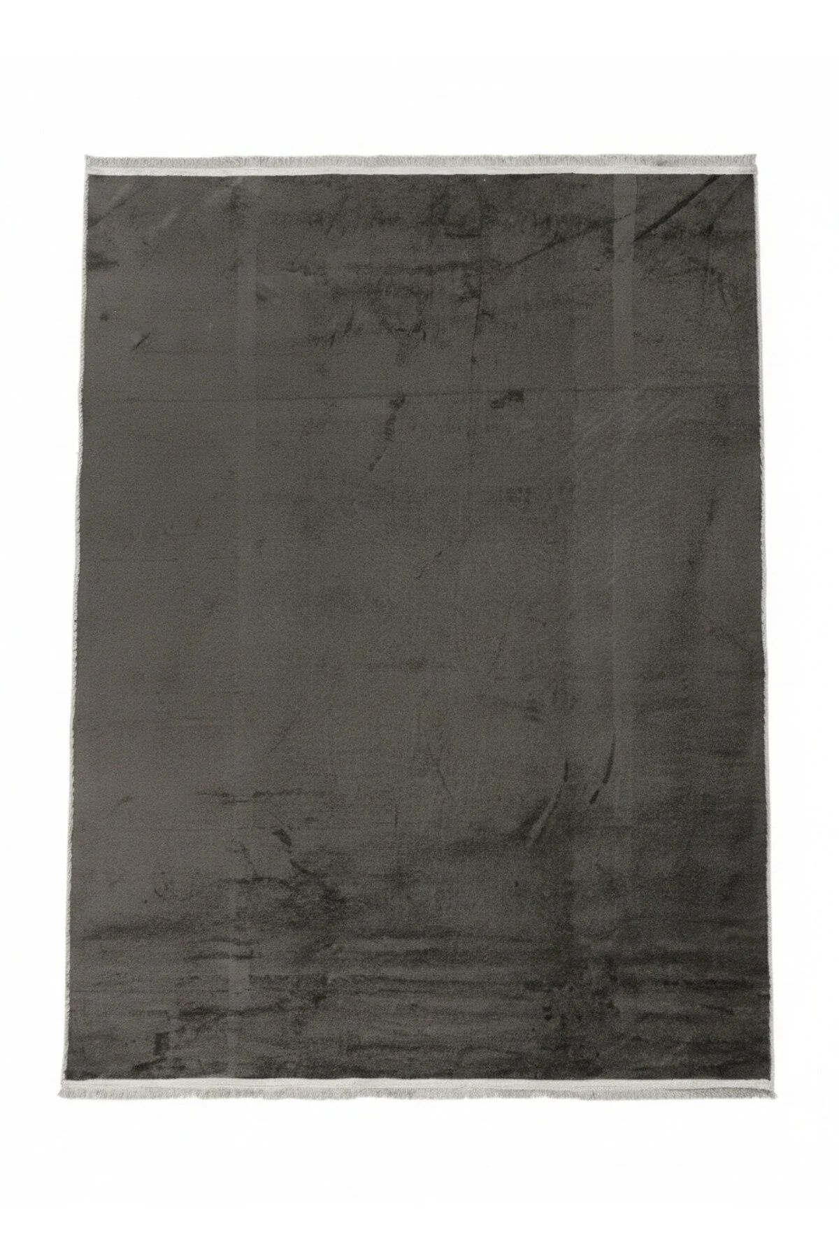 160x230 Antrasit Kaymaz Taban Peluş Yumuşak Dokulu Modern Salon Halısı Leke Tutmaz Polyester Antrasit