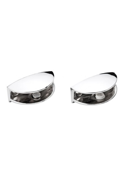 Oval Cam Etejeri Metal Vidalı Krom