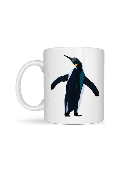 Nihilist Penguen Tasarımlı Porselen Kupa Model 159 Sürüden Ayrılanlara Özel Minimalist Kahve Kupası Özg Düz Renkli